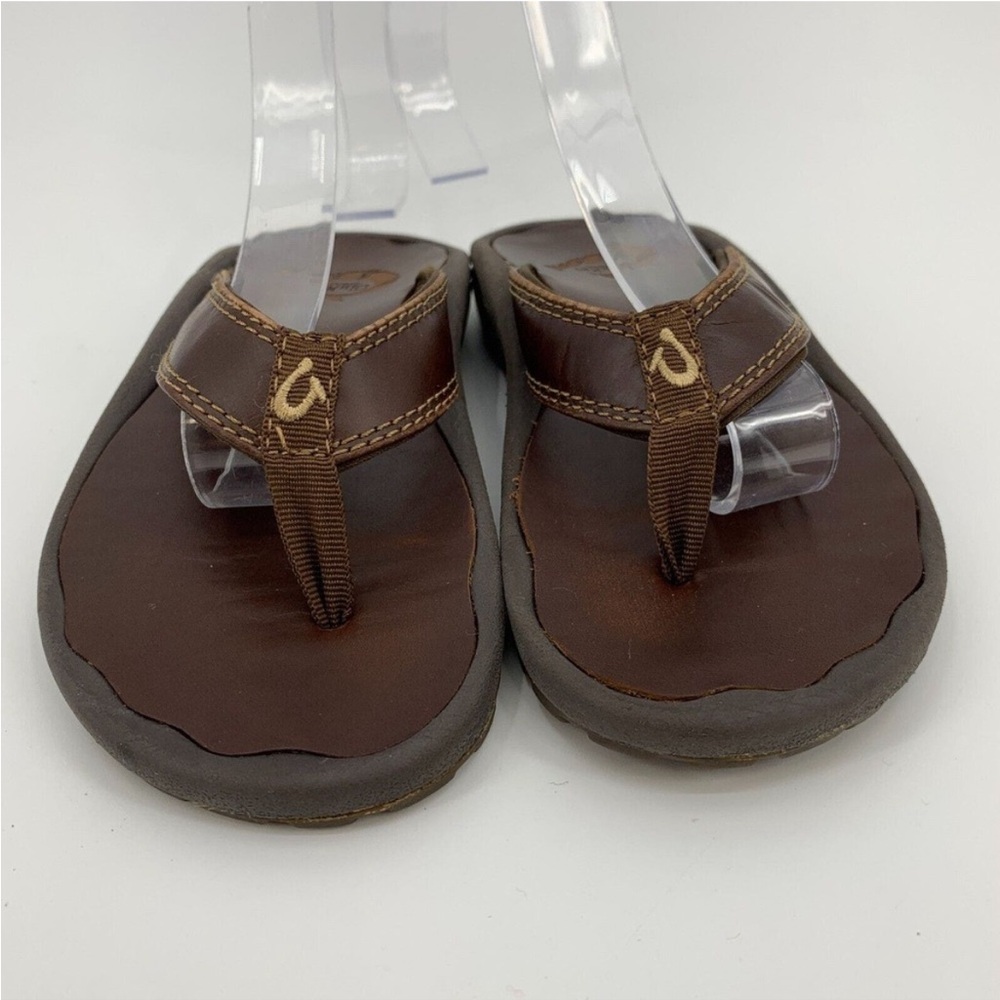 Brown Leather Olukai Sandals